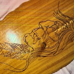 Wooden Wall Art with Feather Design
idont